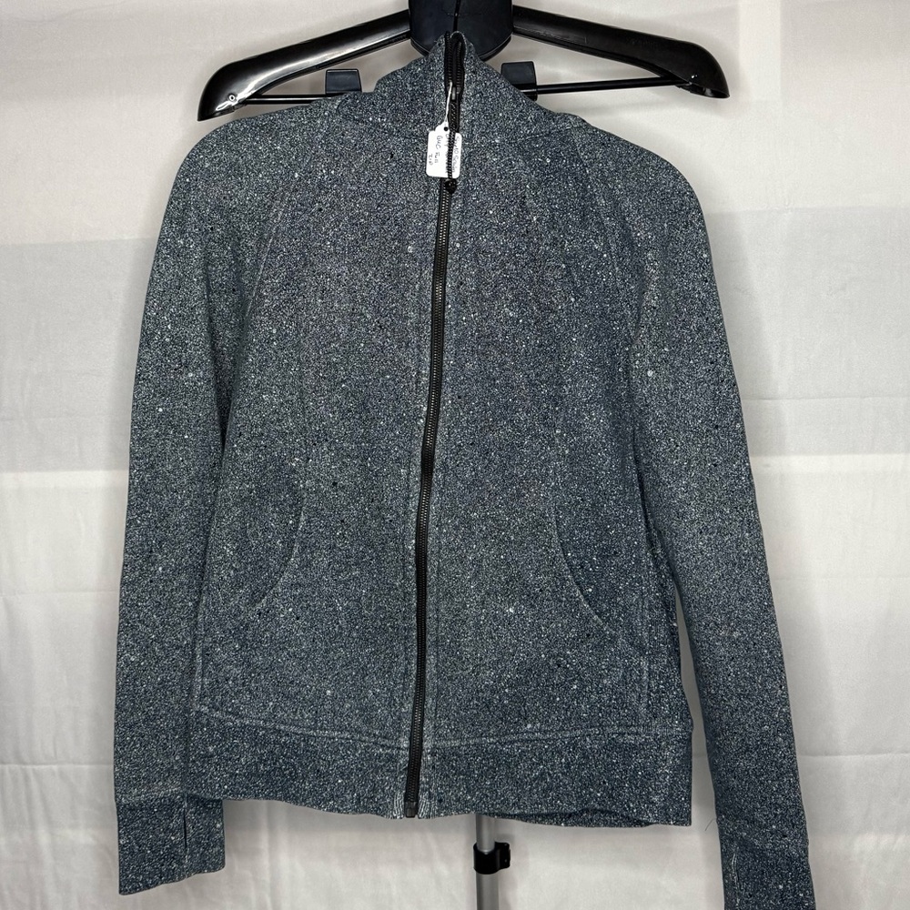 lululemon athletica Heathered Gray Full-Zip Hooded Sweatshirt